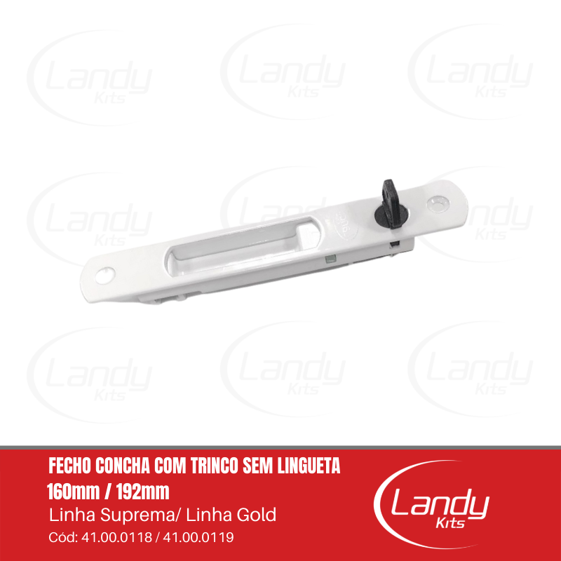 FECHO CONCHA C/ TRINCO S/ LINGUETA - 192mm - LS/LG