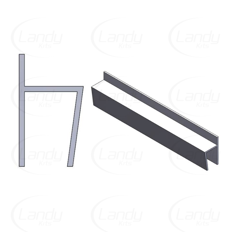 PERFIL PVC – “H” 180 para  vidro de 10mm cadeirinha