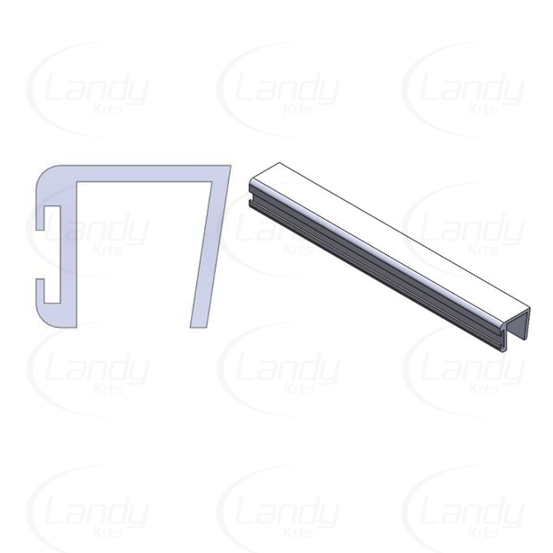 PERFIL PVC – “U” transpasse para vidro de 8mm