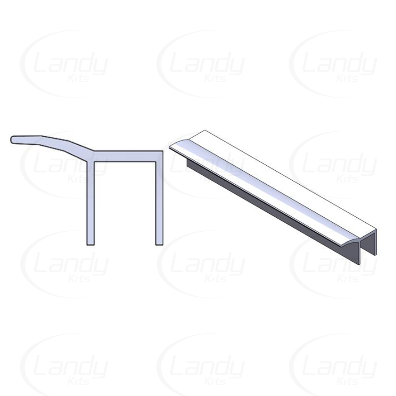 PERFIL PVC – “U” vedação inferior para vidro de 8mm